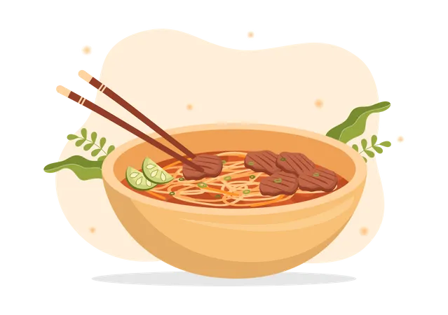Vietnamese Food Illustration