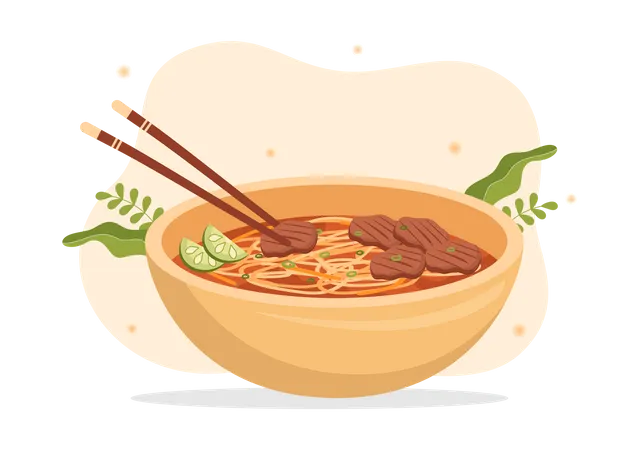 Vietnamese Food  Illustration