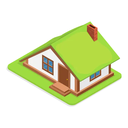 Village Building  Illustration