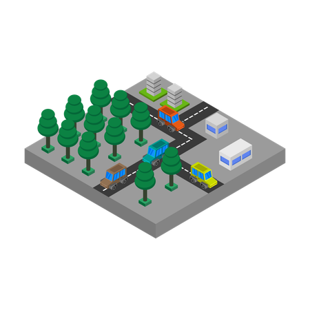 Route de la ville  Illustration