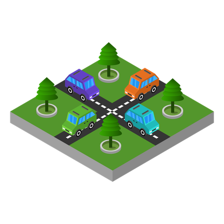 Route de la ville  Illustration