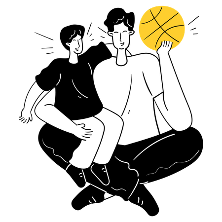 União entre pais e filhos  Ilustração