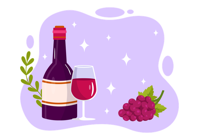 Uva de vino  Ilustración