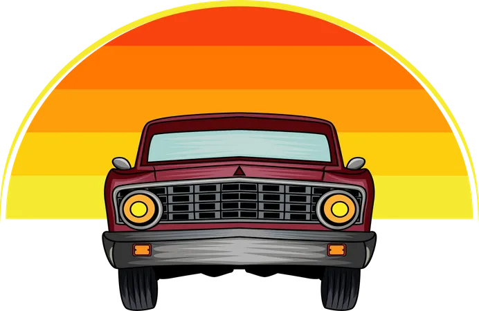 Vintage car  Illustration