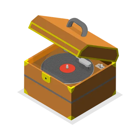 Vintage Gramophone  Illustration