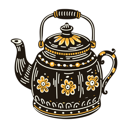 Vintage Kettle  Illustration