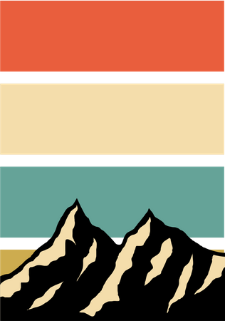 Vintage mountain  Illustration