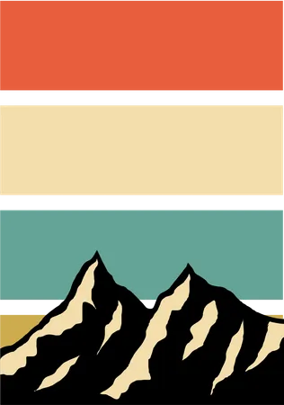 Vintage mountain  Illustration