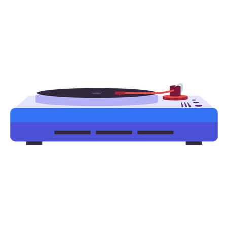 Vinyl disc player  Illustration