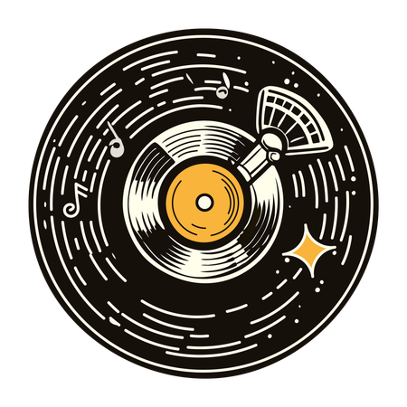 Vinyl Record  Illustration