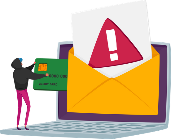 Violação de privacidade por hacker via e-mail  Ilustração
