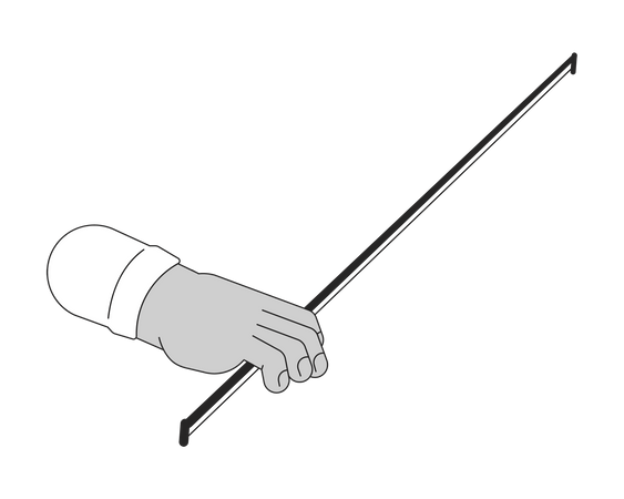 Violin bow holding  Illustration