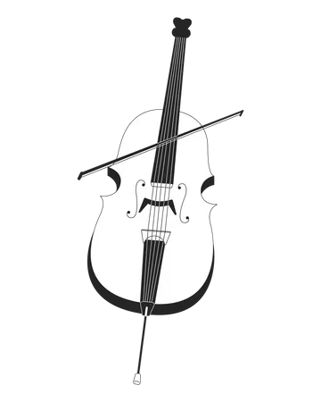 Instrument à cordes violoncelle  Illustration