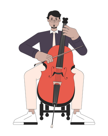 Musicien de violoncelle  Illustration