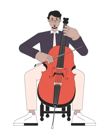 Musicien de violoncelle  Illustration