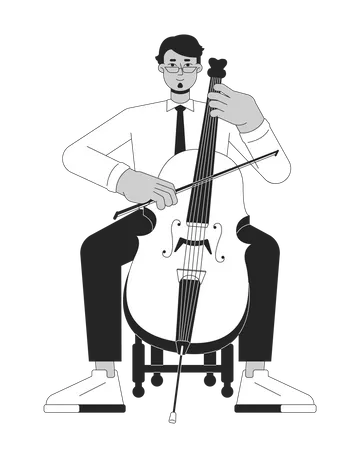 Musicien de violoncelle  Illustration