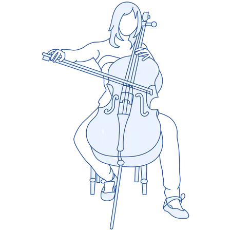 Violoncelliste  Illustration