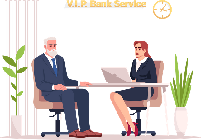 VIP bank service  Illustration