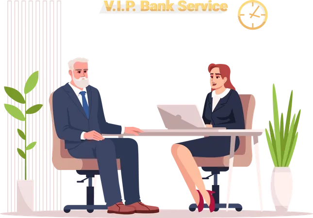 VIP bank service  Illustration