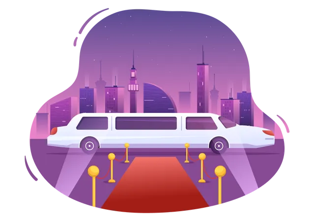 VIP Limousine Car Illustration
