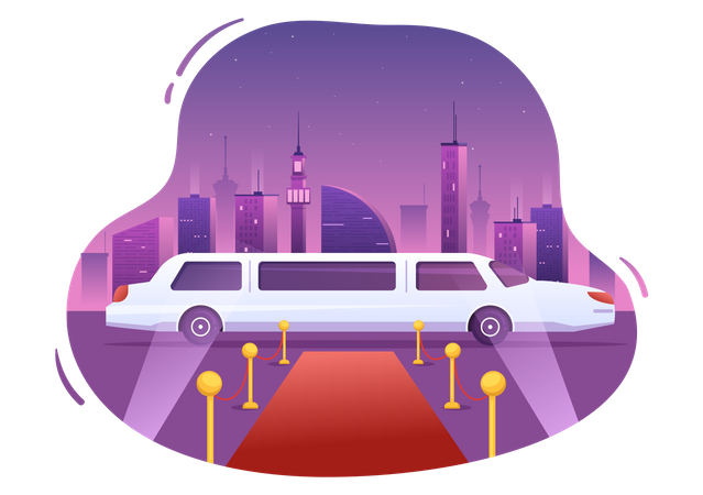 VIP Limousine Car  Illustration