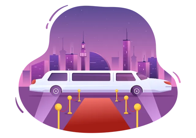 VIP Limousine Car  Illustration