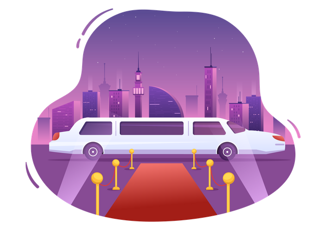 VIP Limousine Car  Illustration