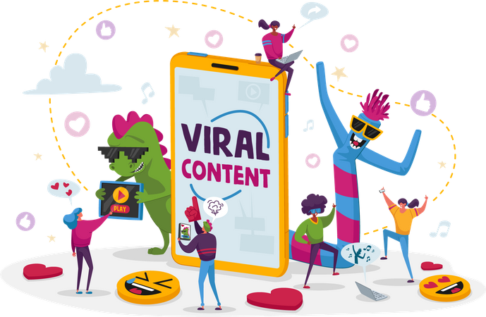 Viral content  Illustration