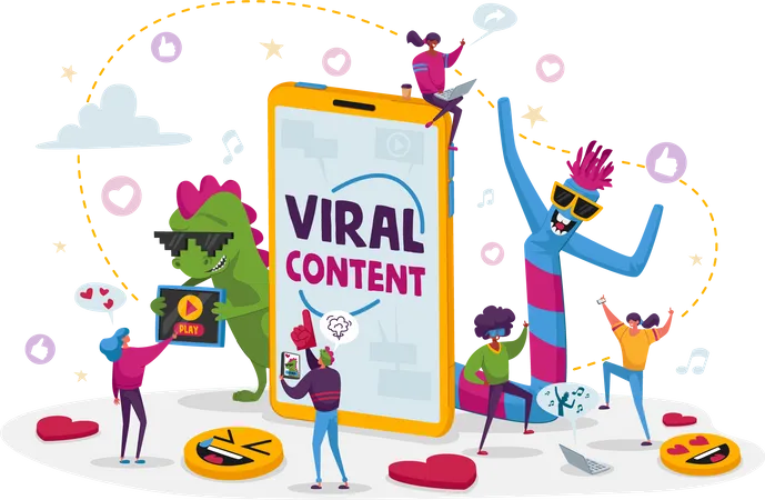 Viral content  Illustration