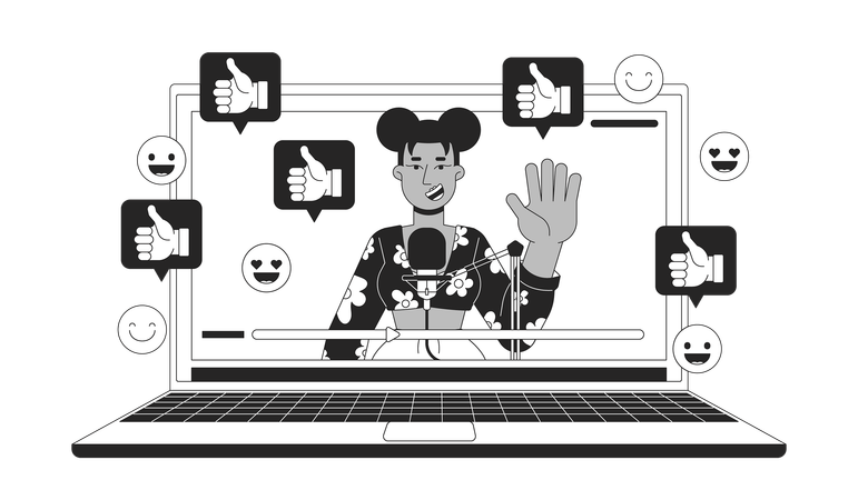 Viraler Videoblogger  Illustration