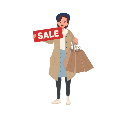 Virée shopping saisonnière  Illustration