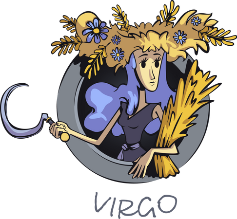 Virgo zodiac sign  Illustration