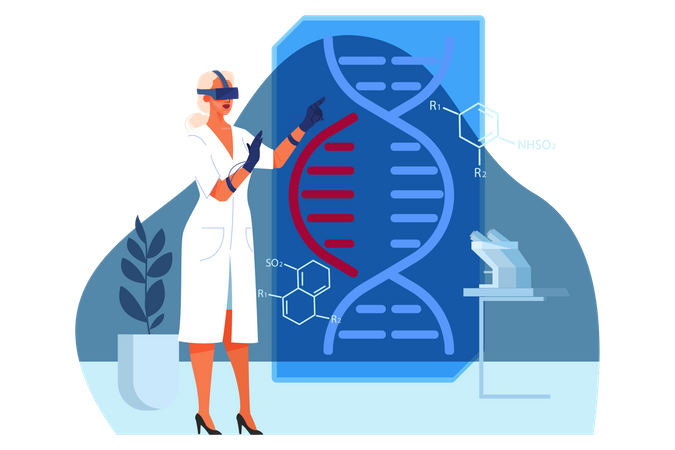 Virtual and robotic environment in hospital  Illustration