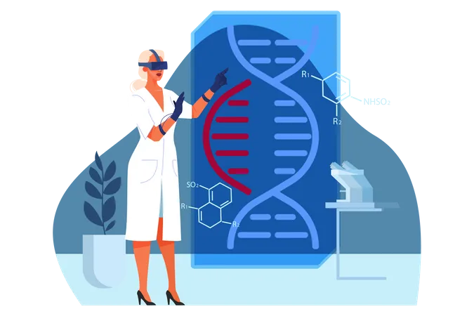 Virtual and robotic environment in hospital  Illustration