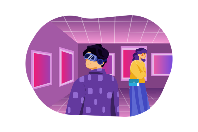 Virtual Art Exhibition  Illustration