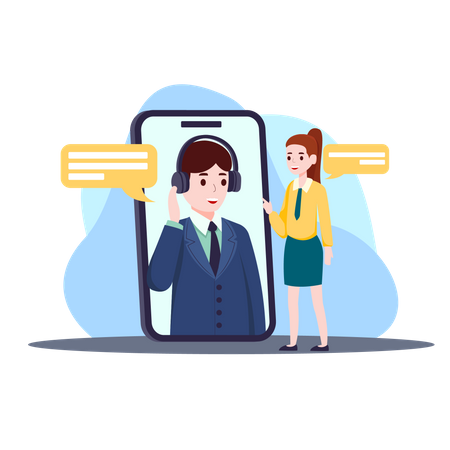 Virtual Assistance for Online Shoppers  Illustration