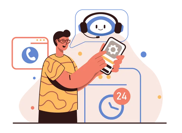 Virtual assistant  Illustration