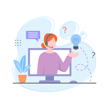 Virtual Assistant  Illustration