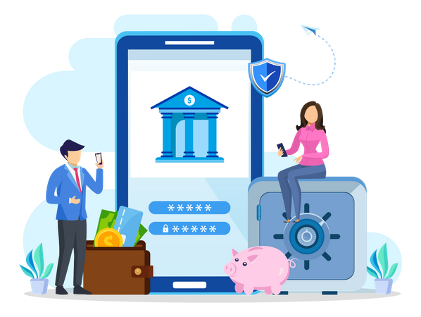 Virtual Banking  Illustration