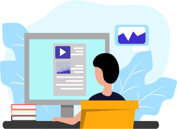 Virtual class  Illustration