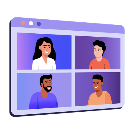 Virtual classroom  Illustration