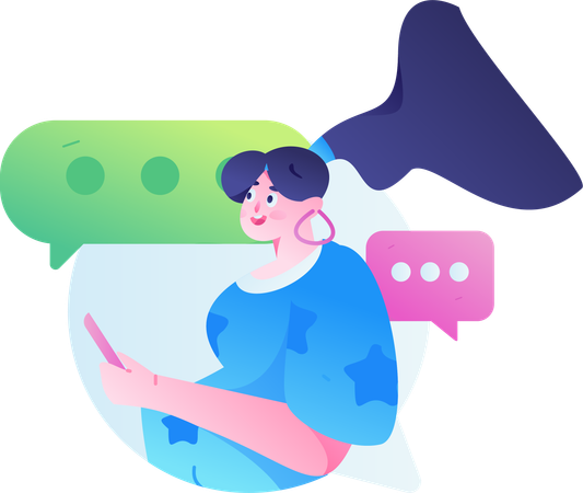 Virtual Communication  Illustration