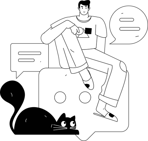 Virtual Community Dialogue  Illustration