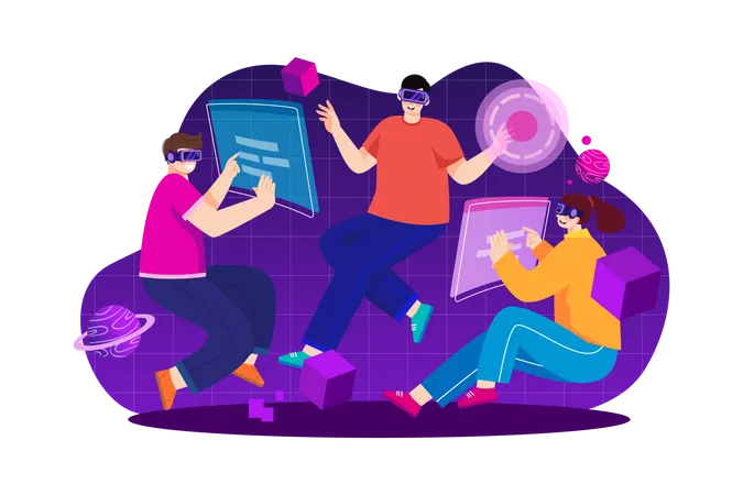 Virtual Community  Illustration