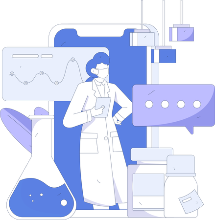Virtual Doctor Consultation  Illustration