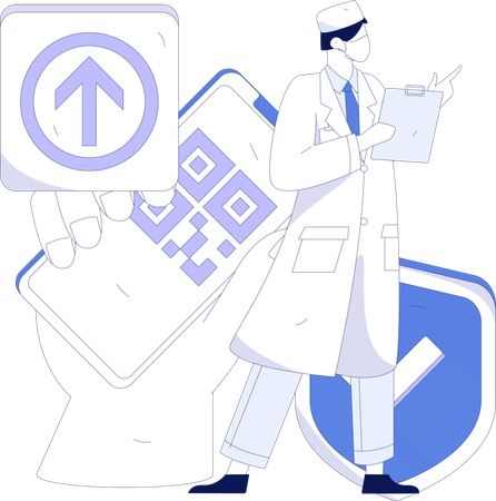 Virtual Doctor Consultation  Illustration