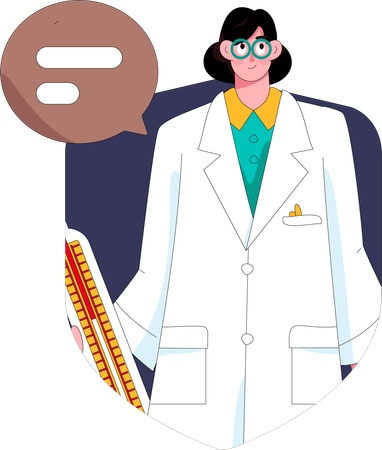 Virtual Doctor Consultation  Illustration