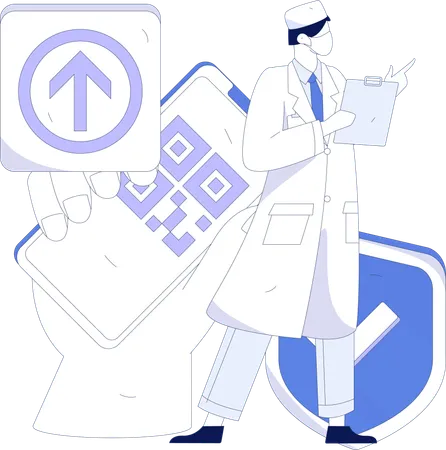 Virtual Doctor Consultation  Illustration