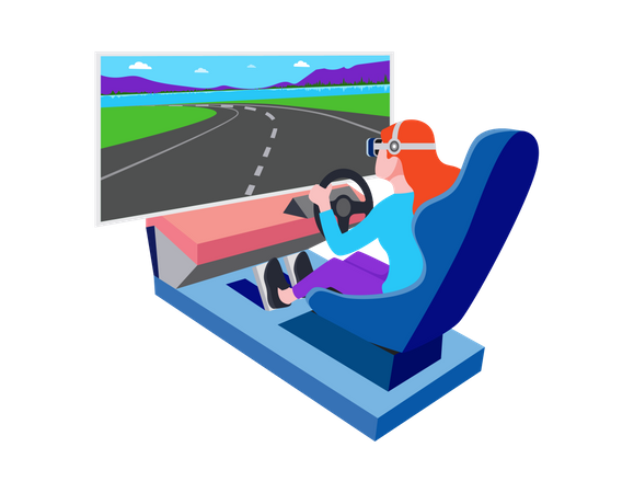 Virtual Driving Illustration