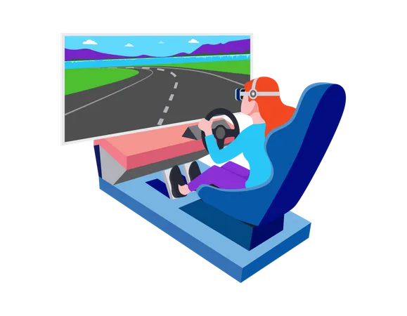 Virtual Driving Illustration